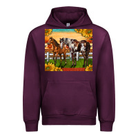 Mauve Wine Western Ranch Horses Urban Hoodie - LillyAllenDesigns