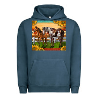 Pigment Midnight Navy Western Ranch Horses Urban Hoodie - LillyAllenDesigns