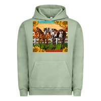 Pigment Oil Green Western Ranch Horses Urban Hoodie - LillyAllenDesigns