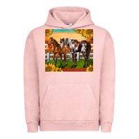 Pigment Salmon Western Ranch Horses Urban Hoodie - LillyAllenDesigns