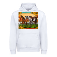 White Western Ranch Horses Urban Hoodie - LillyAllenDesigns