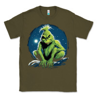 Army Green Grinch Classic Tee - Unal Design