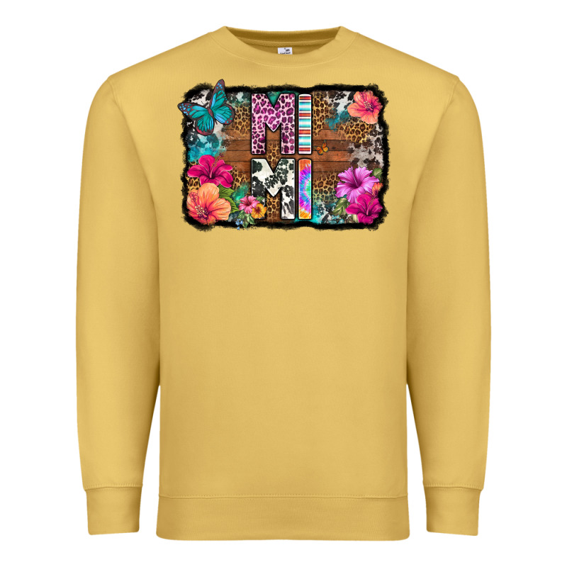 Mimi Floral Background Premium Sweatshirt by HRA Design Shop | Teevron