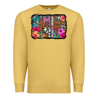 Antique Gold mimi floral background Premium Sweatshirt - HRA Design Shop