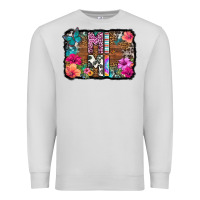 Dove Grey mimi floral background Premium Sweatshirt - HRA Design Shop