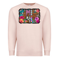 Pale Pink mimi floral background Premium Sweatshirt - HRA Design Shop