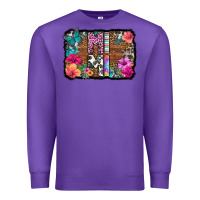 Purple mimi floral background Premium Sweatshirt - HRA Design Shop