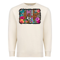 Sandshell mimi floral background Premium Sweatshirt - HRA Design Shop