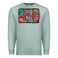Seafoam mimi floral background Premium Sweatshirt - HRA Design Shop