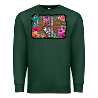 Sports Green mimi floral background Premium Sweatshirt - HRA Design Shop