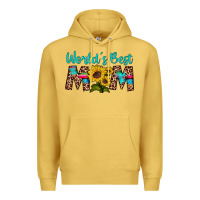 Antique Gold world's best mom sunflower Premium Hoodie - Artiststas