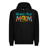 Black world's best mom sunflower Premium Hoodie - Artiststas