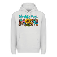 Dove Grey world's best mom sunflower Premium Hoodie - Artiststas