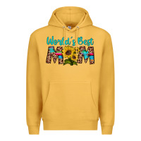 Mustard world's best mom sunflower Premium Hoodie - Artiststas