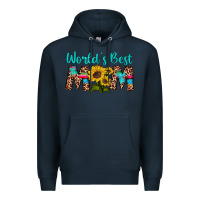 Navy world's best mom sunflower Premium Hoodie - Artiststas