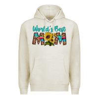 Oatmeal Heather world's best mom sunflower Premium Hoodie - Artiststas