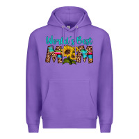 Purple world's best mom sunflower Premium Hoodie - Artiststas
