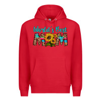 Red world's best mom sunflower Premium Hoodie - Artiststas