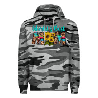 Slate Camo world's best mom sunflower Premium Hoodie - Artiststas