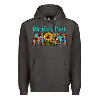Smoke world's best mom sunflower Premium Hoodie - Artiststas