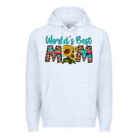 White world's best mom sunflower Premium Hoodie - Artiststas
