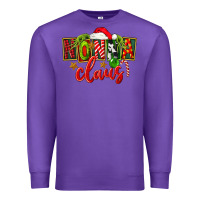 Purple christmas nonna claus Premium Sweatshirt - FaDigitalArtStudio
