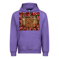 Tulip Christmas highland cow with candy canes Urban Hoodie - BarkalooDesign