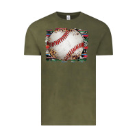 Vintage Olive sports baseball background Vintage Tee - Artiststas