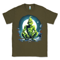 Army Green Grinch Classic Tee - Unal Design