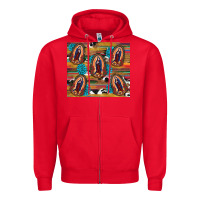 Serape Gemstone Glitter Cowhide Lady Of Guadalupe Zipper Hoodie | Teevron