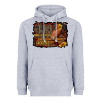 Heather Grey all i want for christmas is a horse brown horse Heavyweight Hoodie - RanaPortraitStore