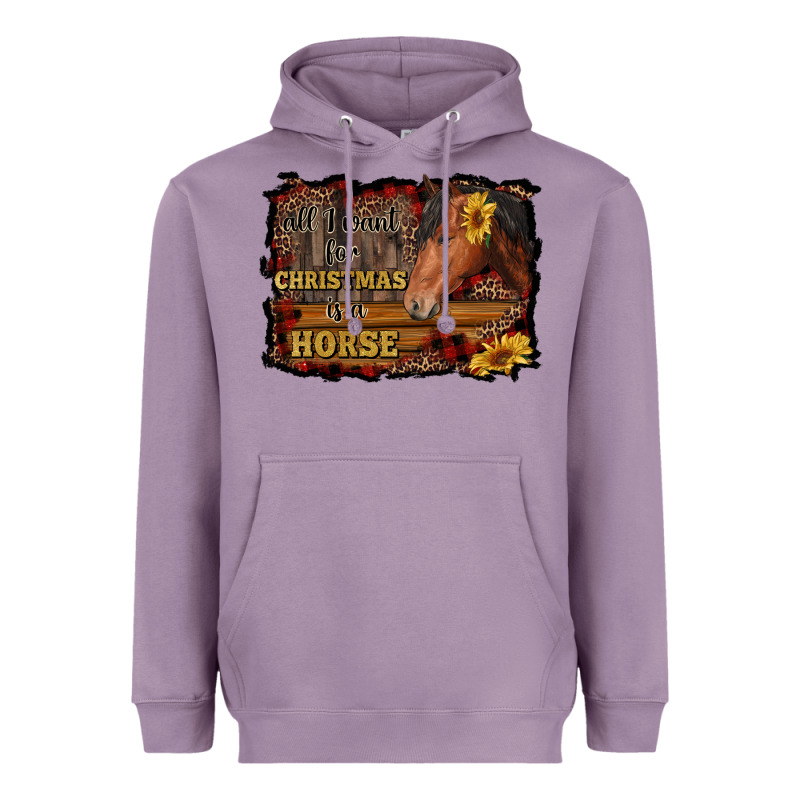 All I Want For Christmas Is A Horse Brown Horse Heavyweight Hoodie by RanaPortraitStore | Teevron