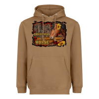 Toasted Coconut all i want for christmas is a horse brown horse Heavyweight Hoodie - RanaPortraitStore