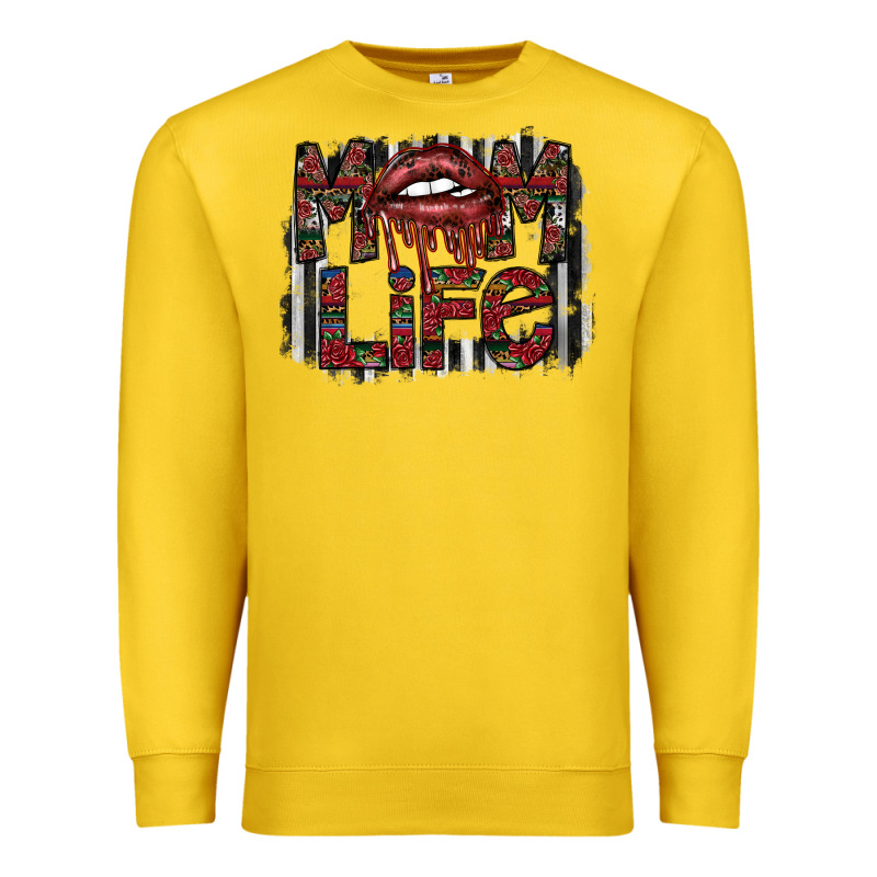 Mom Life Premium Sweatshirt by SublimationCraftShop | Teevron