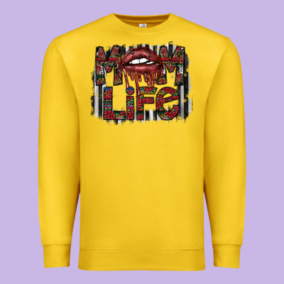 Mom Life Premium Sweatshirt Designed By Sublimationcraftshop