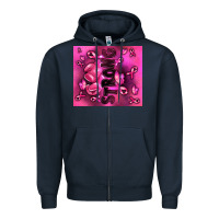 Navy strong breast cancer Zipper Hoodie - RanaPortraitStore