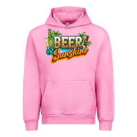 Fuchsia Pink Beer and sunshine Urban Hoodie - NancyCooperArtShop