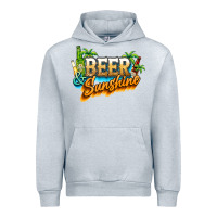 Heather Grey Beer and sunshine Urban Hoodie - NancyCooperArtShop