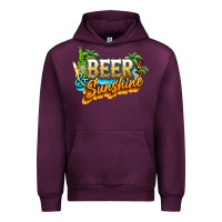 Mauve Wine Beer and sunshine Urban Hoodie - NancyCooperArtShop