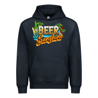 Navy Beer and sunshine Urban Hoodie - NancyCooperArtShop
