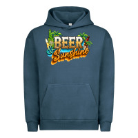 Pigment Midnight Navy Beer and sunshine Urban Hoodie - NancyCooperArtShop