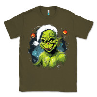 Army Green Grinch Classic Tee - Unal Design