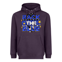 Plum back the blue Heavyweight Hoodie - Zillion Design Studio