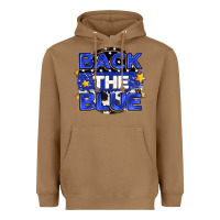 Back The Blue Heavyweight Hoodie | Teevron