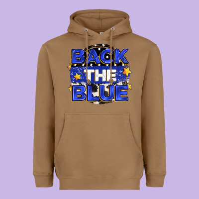 Back The Blue Heavyweight Hoodie Designed By Zillion Design Studio