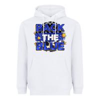 White back the blue Heavyweight Hoodie - Zillion Design Studio