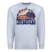 Heather Grey Kentucky 4th of July Premium Sweatshirt - CowGirlArtShop