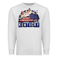 Oatmeal Heather Kentucky 4th of July Premium Sweatshirt - CowGirlArtShop