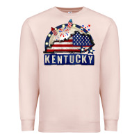 Pale Pink Kentucky 4th of July Premium Sweatshirt - CowGirlArtShop