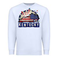 White Kentucky 4th of July Premium Sweatshirt - CowGirlArtShop